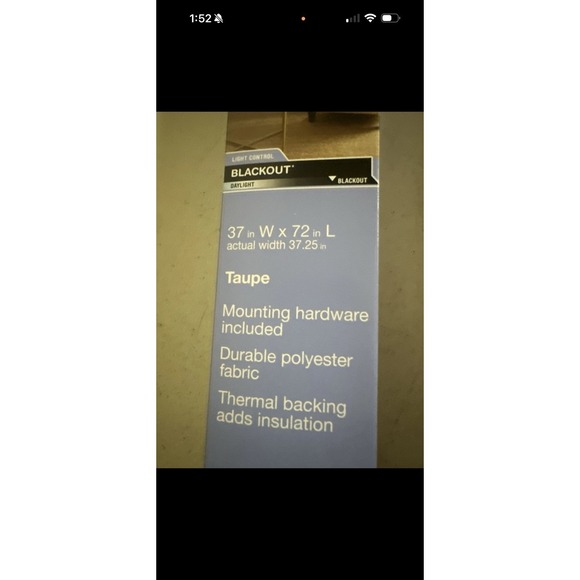 2x Stylewell Cordless Blackout Roller Shade Fabric Taupe Cut to Size 37.25" W - Picture 6 of 6